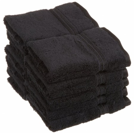 Superior Superior Egyptian Cotton 10-Piece Face Towel Set  Black NS FTOWEL BK